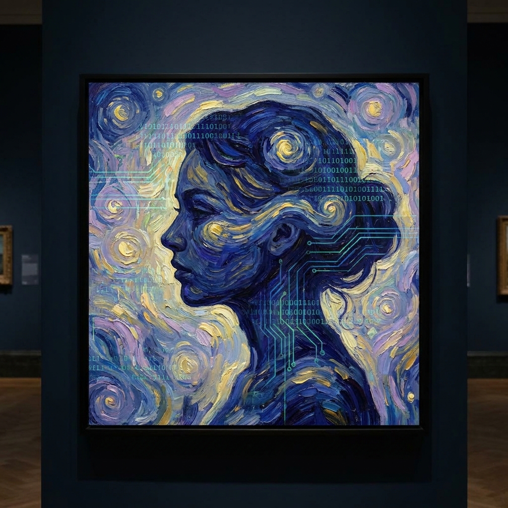 Abstract digital portrait art