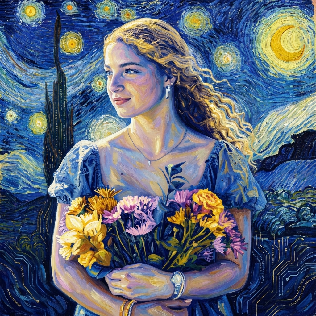 Gaby Grace Campbell - Van Gogh style portrait